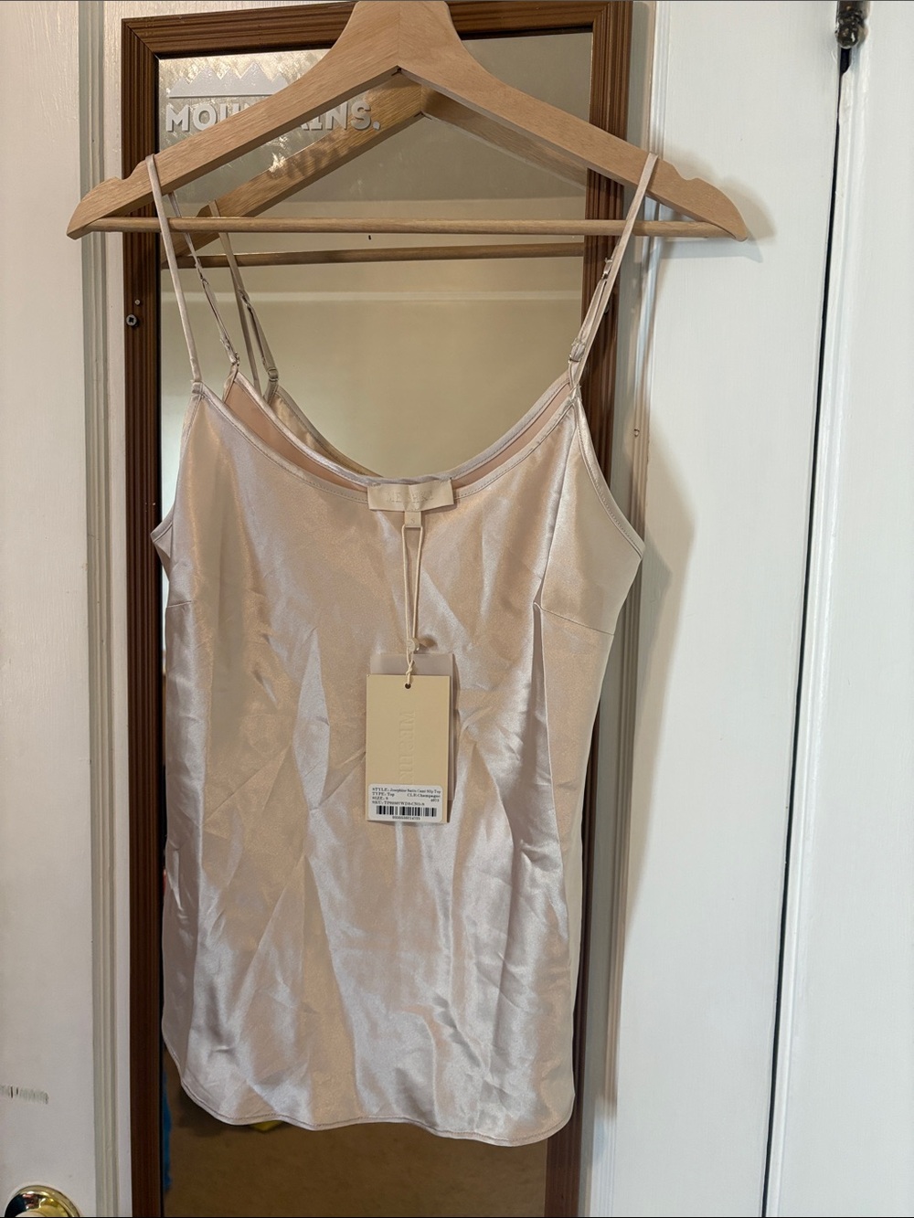 Meshki Satin Slip Cami in Light Blush